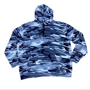 Gray Camo Hoodie Sweatshirt XL